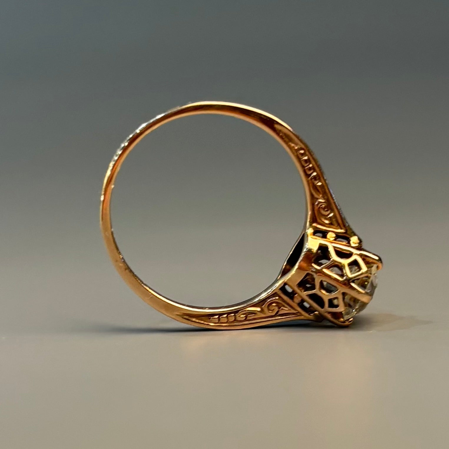 1.50ct Old European Cut Diamond Engagement Ring | 10k Yellow Gold| Vintage