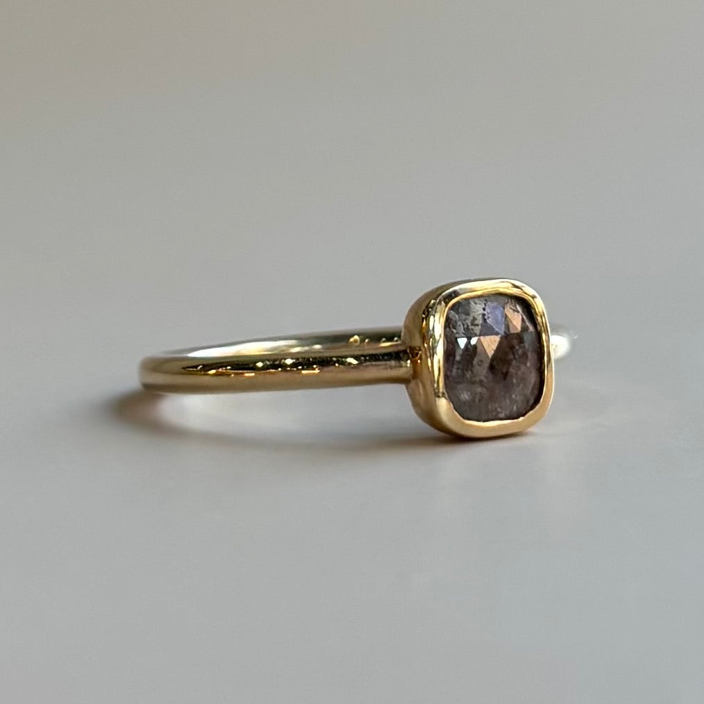 Cushion Cut Salt and Pepper