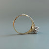 Two-Tone Victorian Diamond Engagement Ring