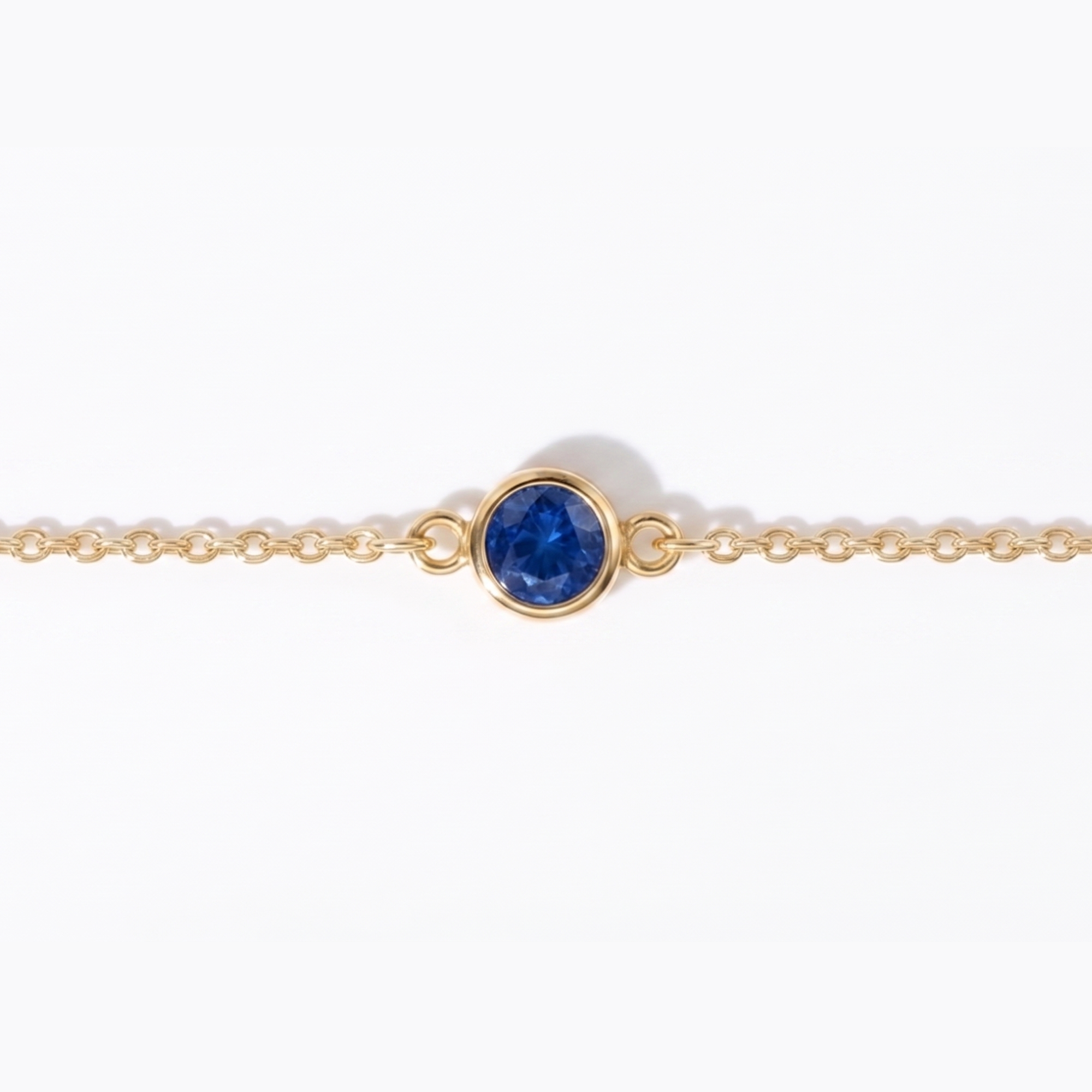 The Sol Bracelet | Lab-Grown Blue Sapphire | Cable Chain