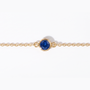 The Sol Bracelet | Lab-Grown Blue Sapphire | Cable Chain