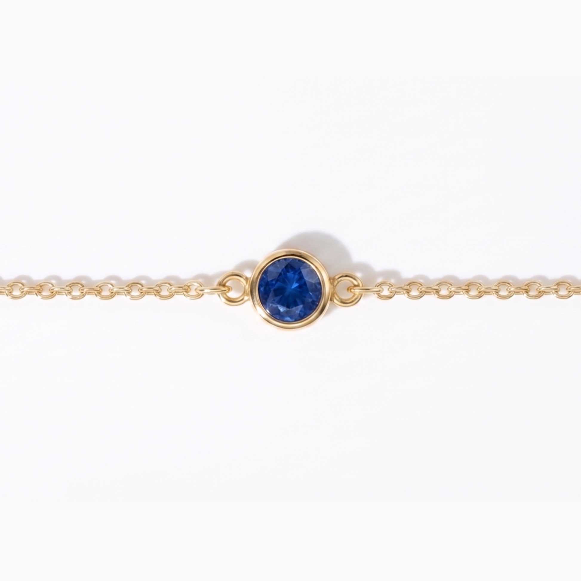 The Sol Bracelet | Lab-Grown Blue Sapphire | Cable Chain