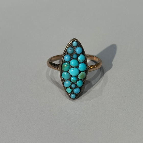 Navette Turquoise Ring