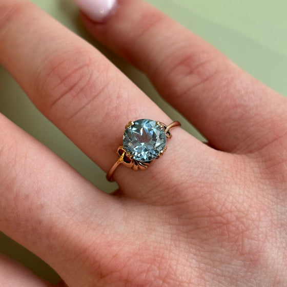 Victorian Aquamarine Solitaire