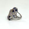 Art Deco Sapphire and Diamond Ring