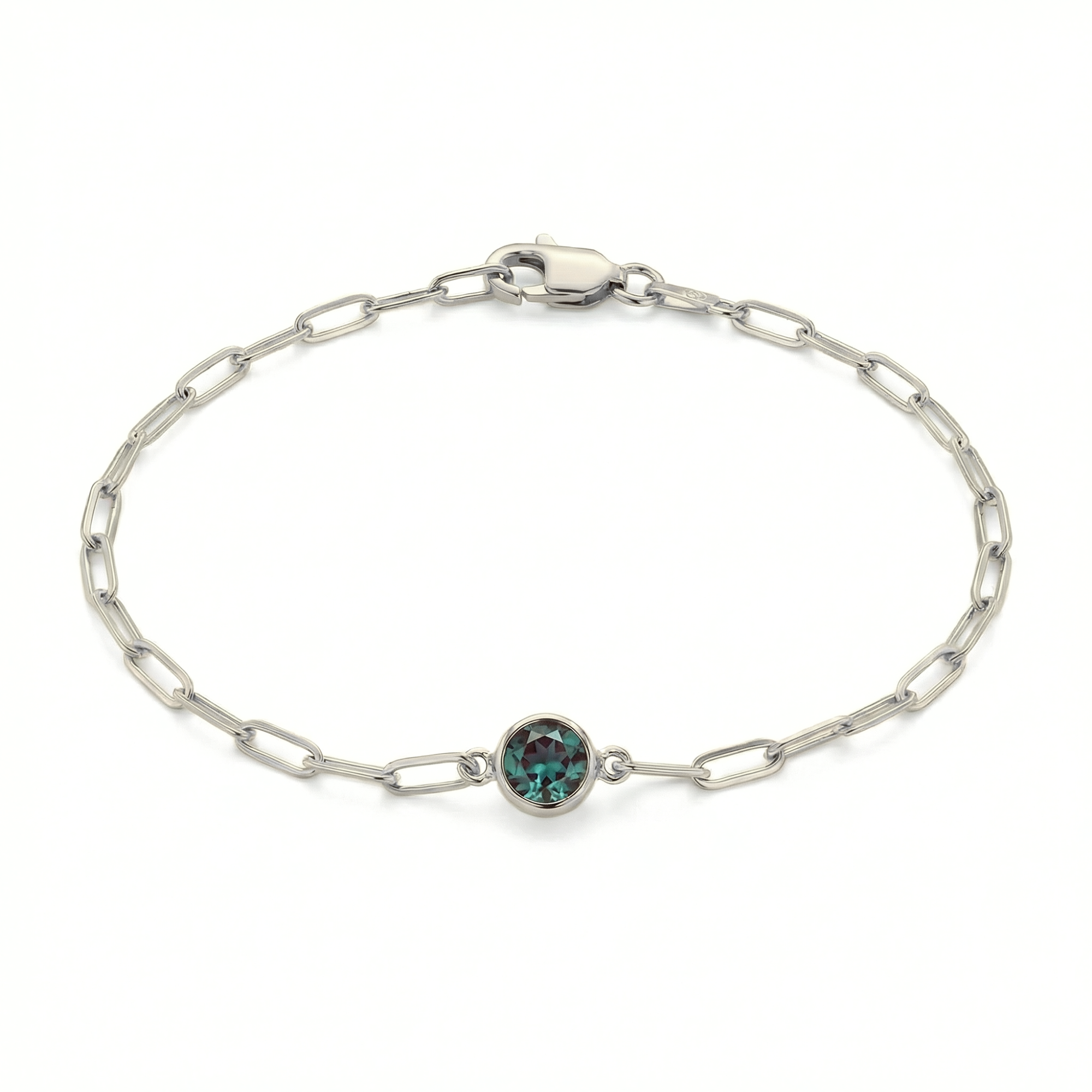 The Paperclip Bezel Bracelet | Lab-Grown Alexandrite