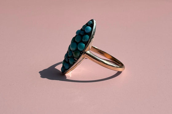 Navette Turquoise Ring