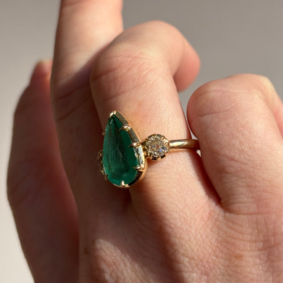 Emerald and Diamond Ring