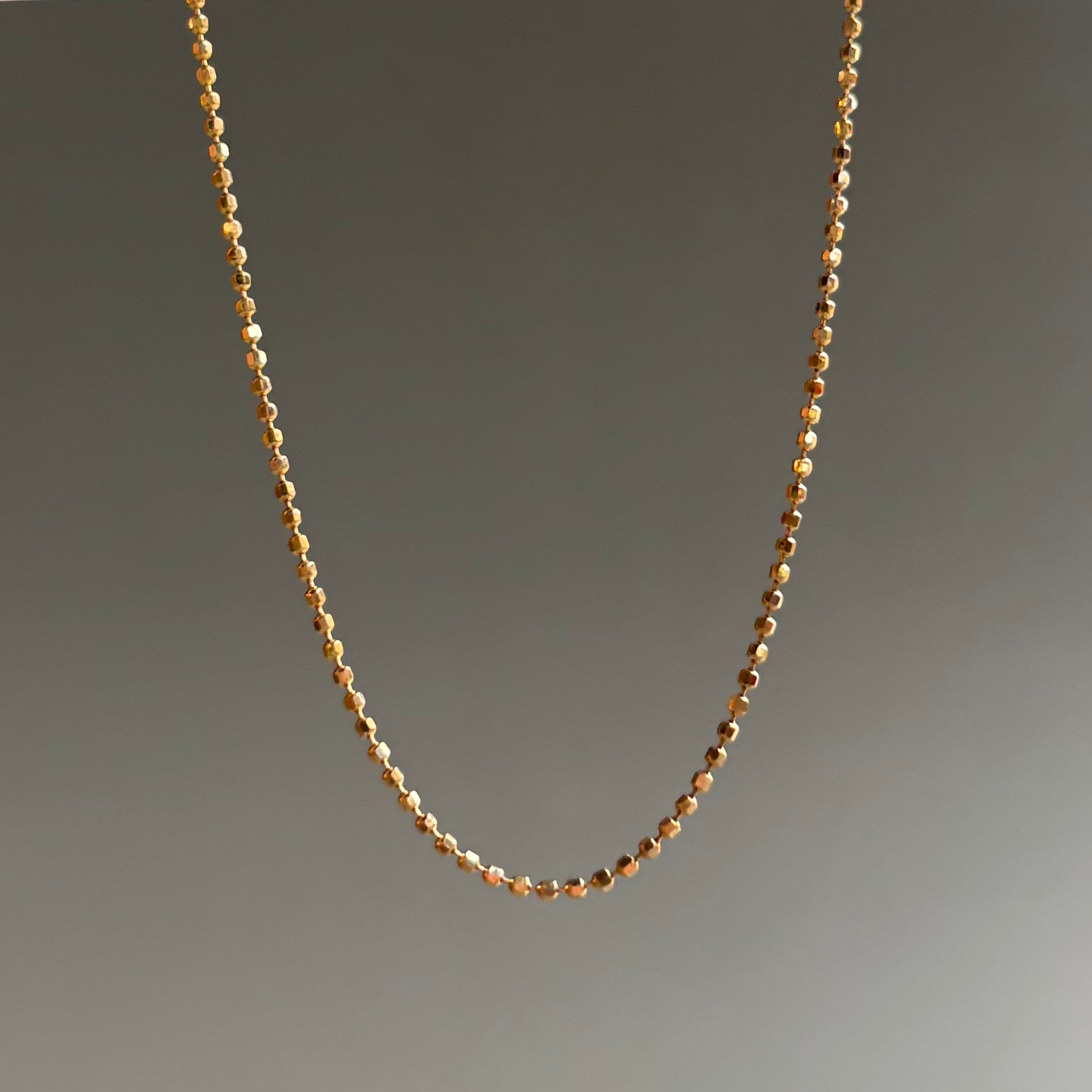 Beaded Chain Necklace | 14K Yellow Gold | 20"