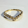 V-Shaped Milgrain Bezel Band | 18K Yellow Gold