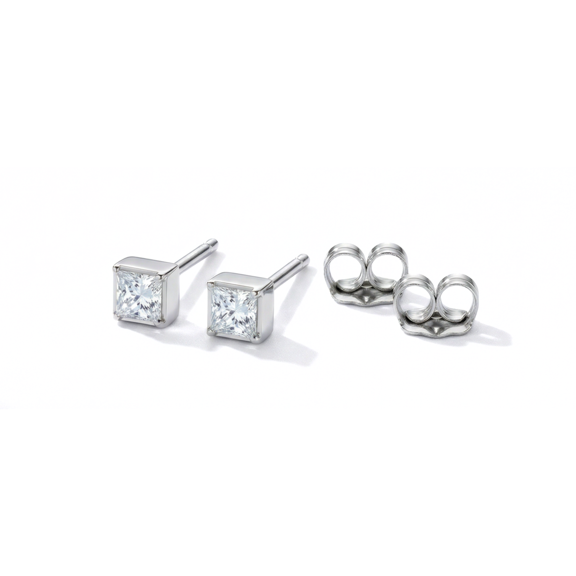 The Square Bezel Studs | 0.20 CTW | Lab-Grown Diamond