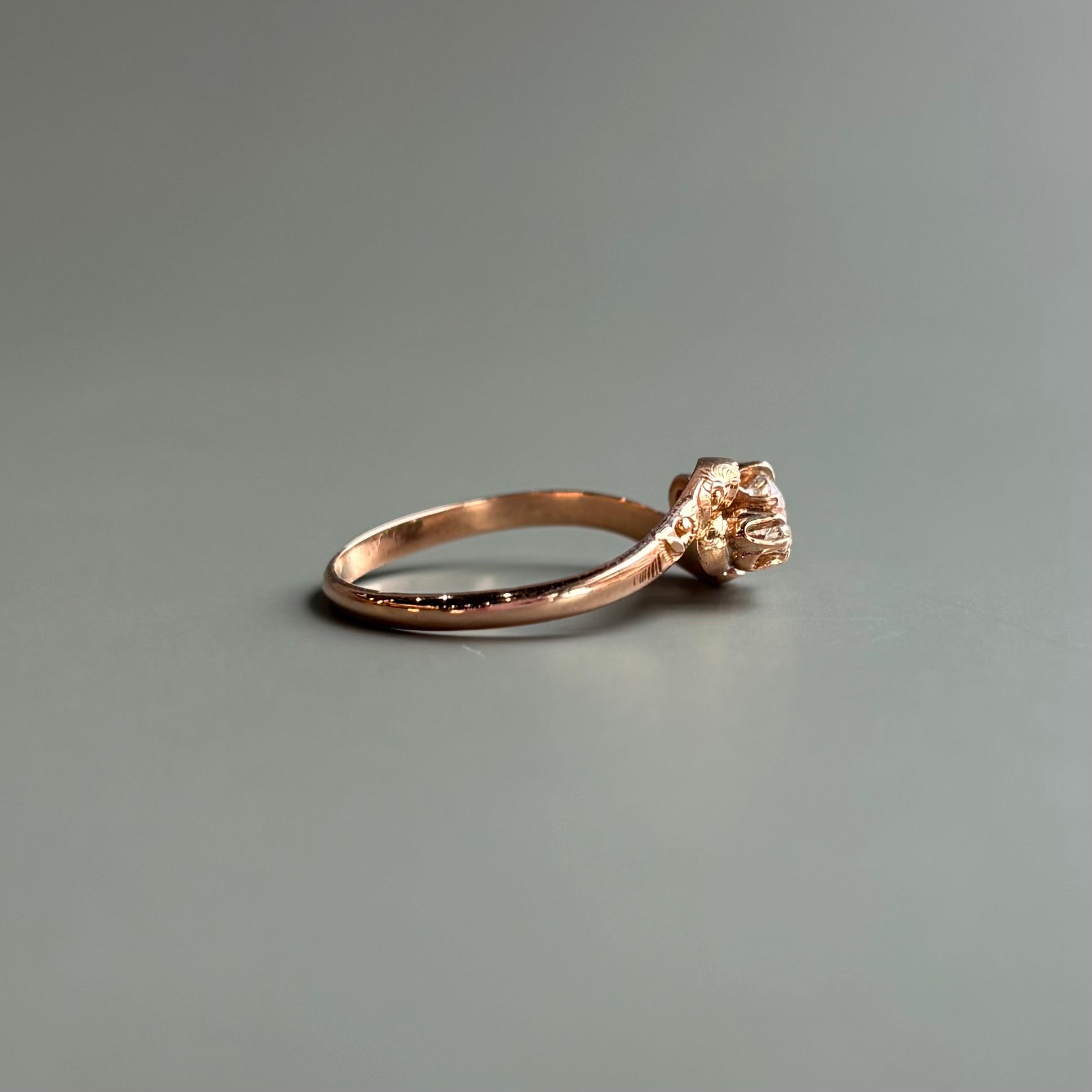 Victorian 0.30 CTW Diamond Ring | 10K Yellow Gold | Vintage
