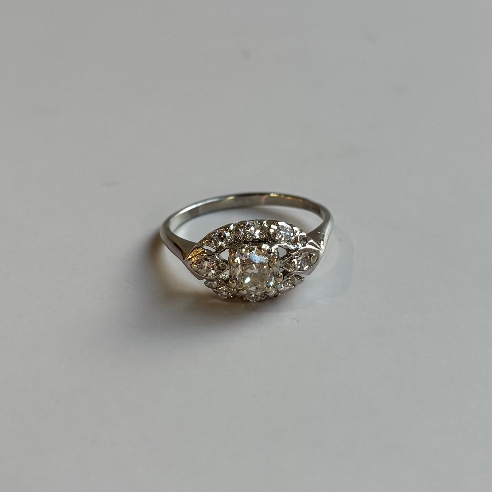 Art Deco 0.65CTW Diamond Engagement Ring | Platinum | Vintage