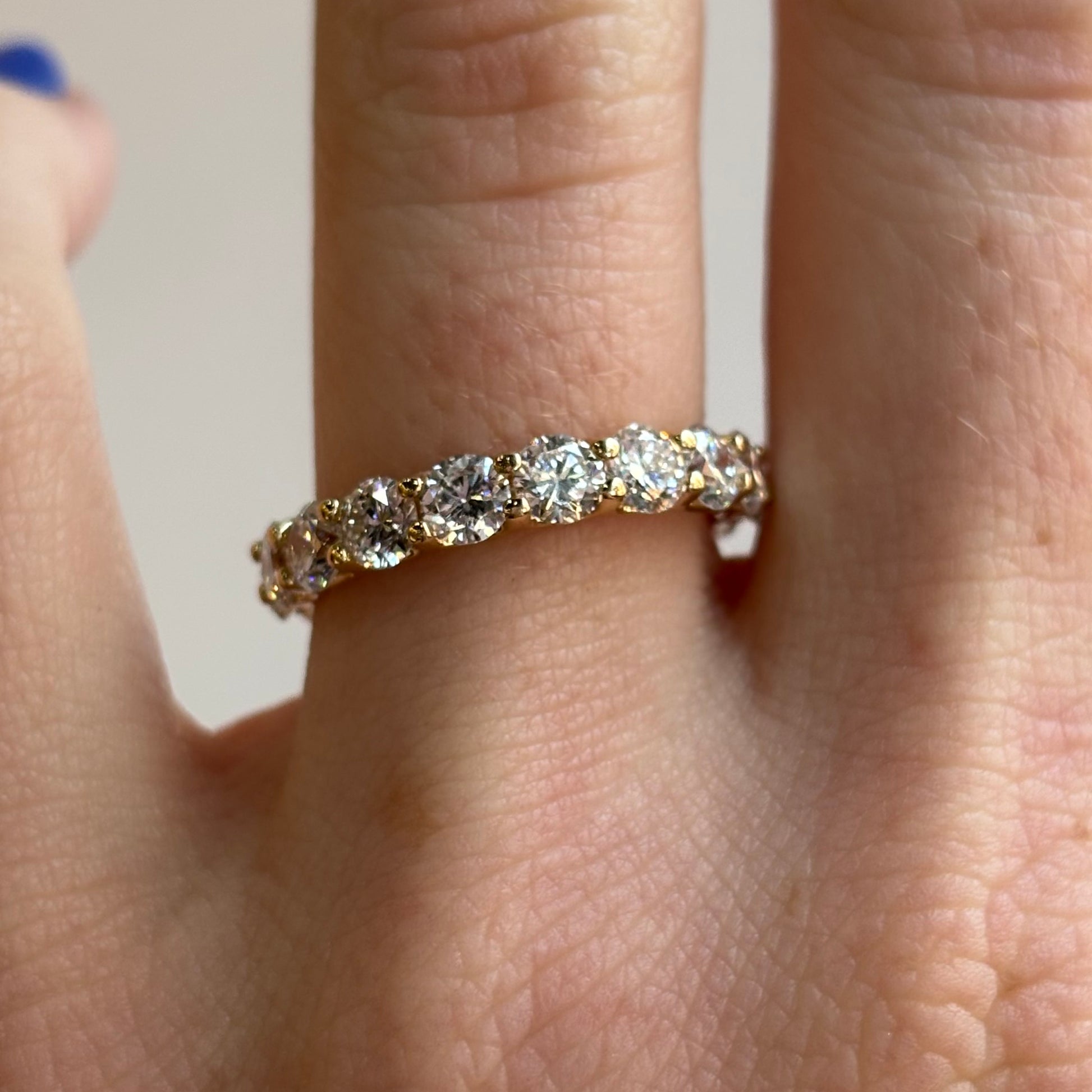 3.06 CTW Lab-Grown Diamond Eternity Band | 14K Yellow Gold