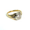 Art Deco Split-Shank Two-Tone Diamond Ring .25 ct