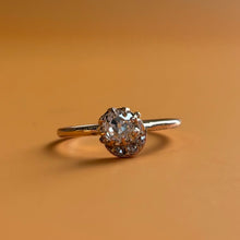  Diamond Ring with Crescent Accent