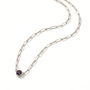 The Paperclip Bezel Necklace | Lab-Grown Alexandrite