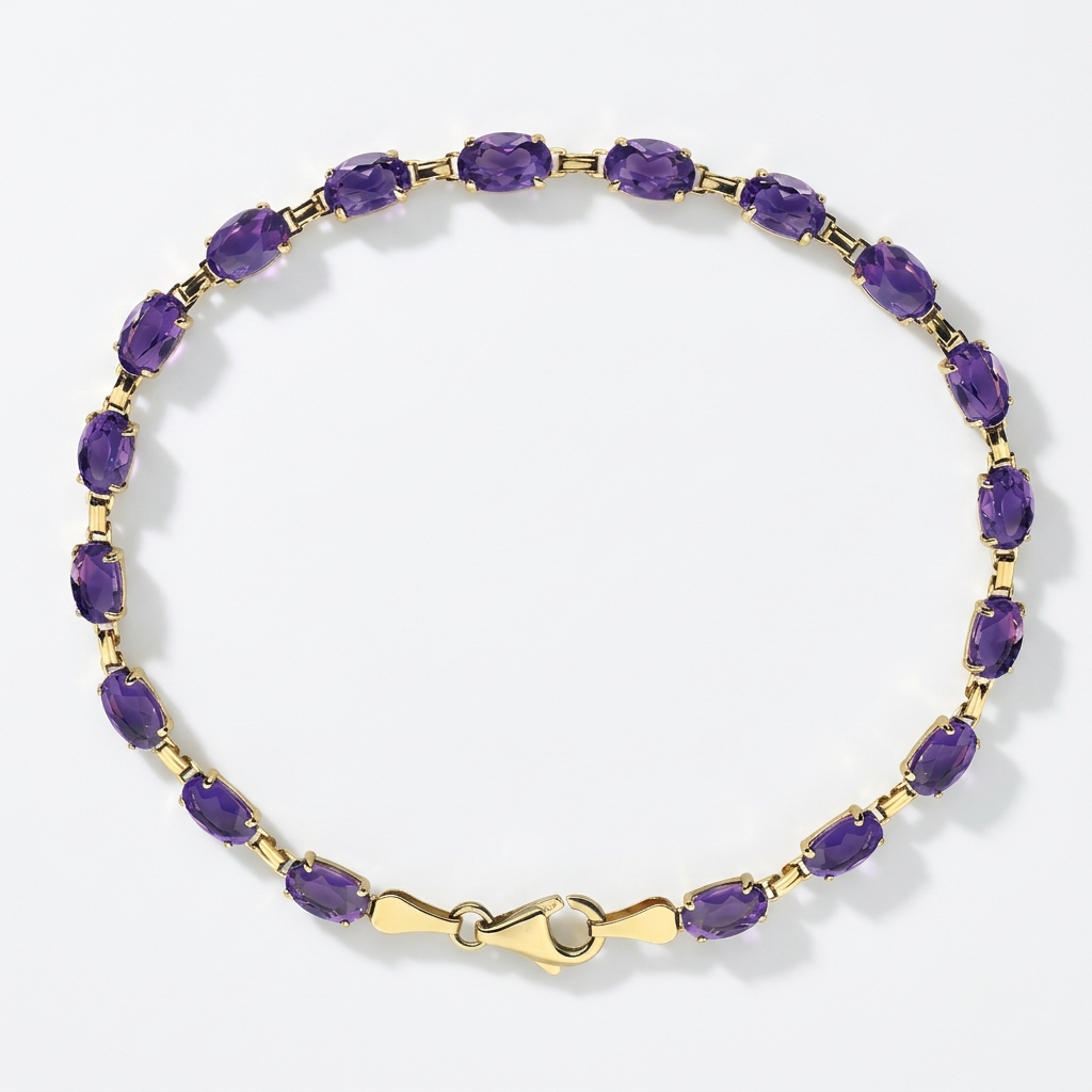 The Solstice Bracelet | Amethyst | 14K Yellow Gold