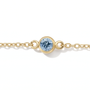 The Sol Bracelet | Natural Aquamarine | Cable Chain