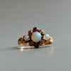 Opal and Garnet Ring