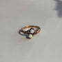 Double Opal Ring | 10K Yellow Gold | Vintage