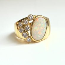  Opal and Diamond Ring