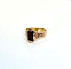 Victorian Emerald Cut Garnet Ring