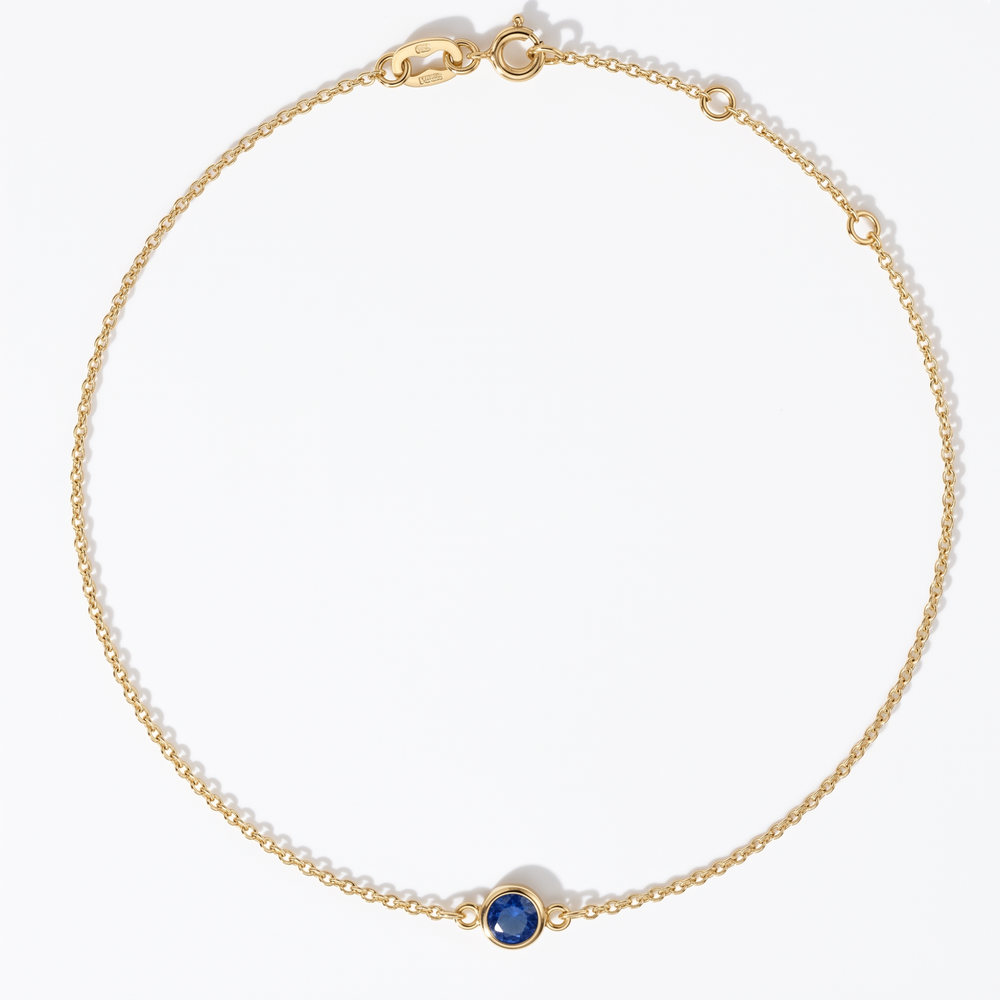 The Sol Bracelet | Lab-Grown Blue Sapphire | Cable Chain