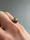 Opal and Garnet Ring