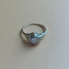 Art Deco Hexagonal Diamond Ring .38 ct