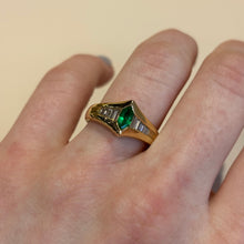  Retro Emerald Ring