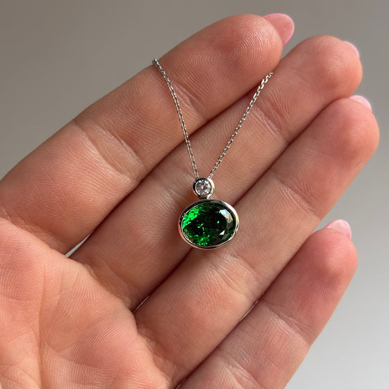 East-West Green Topaz Oval