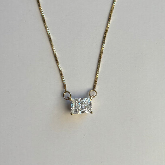 1.09 Radiant East-West Diamond Necklace