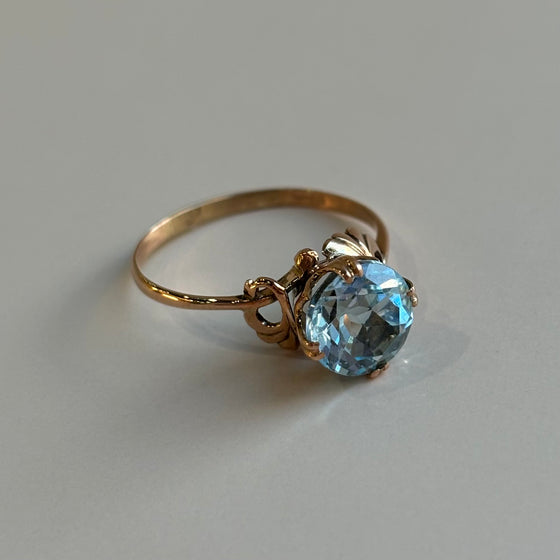 Victorian Aquamarine Solitaire