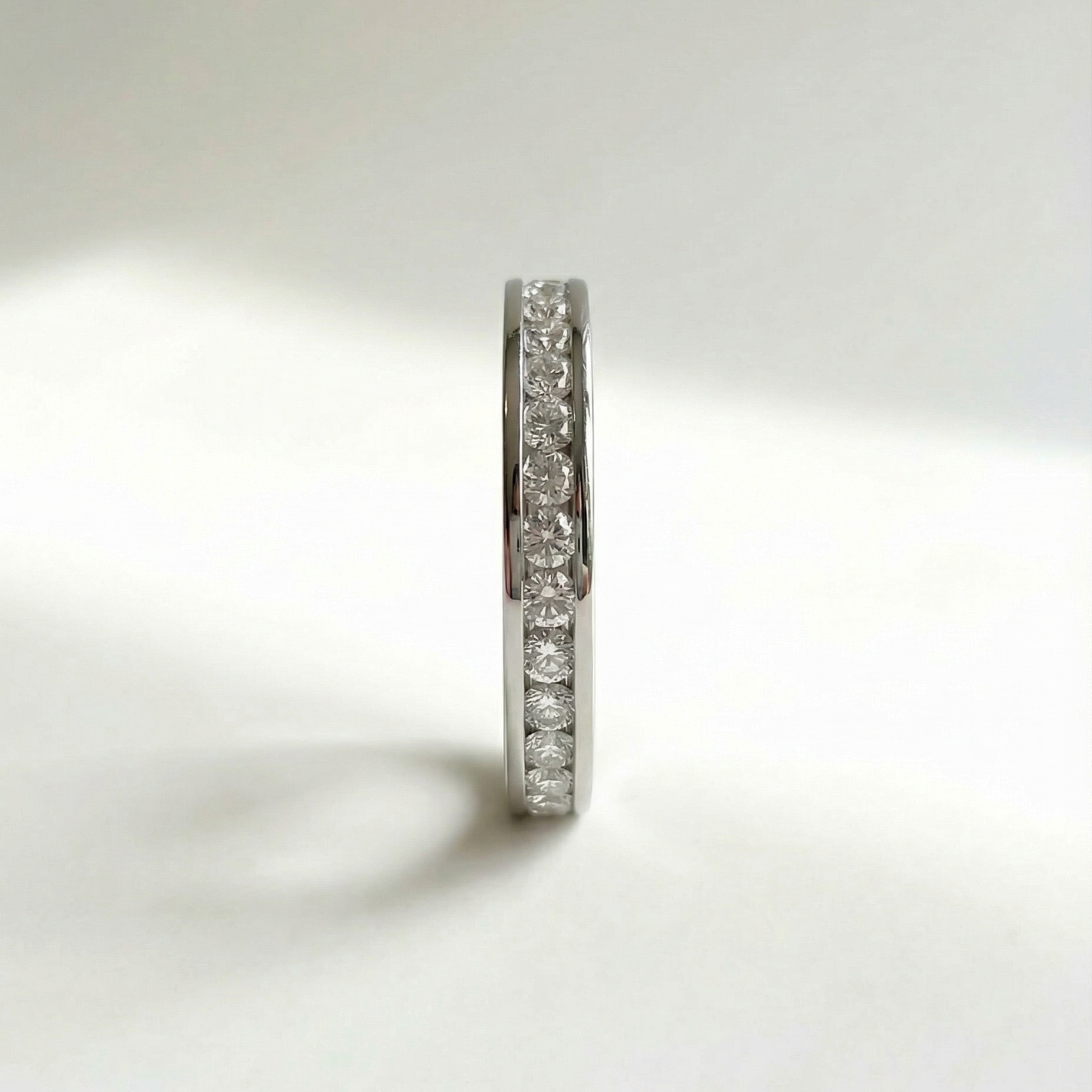 1.0CTW Channel Set Diamond Eternity Band | 14K White Gold