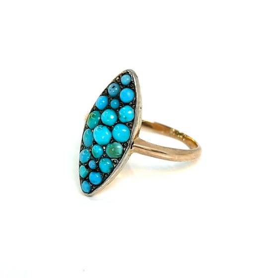 Navette Turquoise Ring