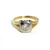 Art Deco Split-Shank Two-Tone Diamond Ring .25 ct