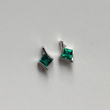  Princess Cut Emerald Earrings