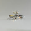 2.04 CT Lab-Grown Oval Diamond Solitaire Engagement Ring – Platinum, F Color, VS1 Clarity, Hidden Halo, IGI Certified