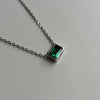 East-West Emerald Pendant