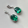 Emerald Oval Earrings