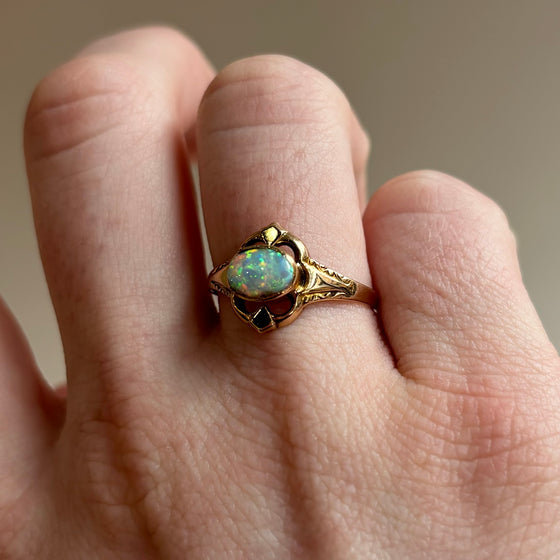 Opal Bezel Ring