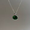 East-West Green Topaz Oval