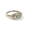 Art Deco Diamond Three Stone Ring .10 ct