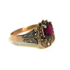 Apollo Greek Lyre Garnet Ring