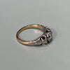 Art Deco Triangular Two-Tone Diamond Ring .35 ct