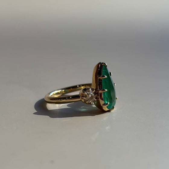 Emerald and Diamond Ring