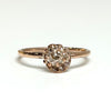 Diamond Ring with Crescent Accent