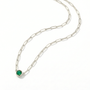 The Paperclip Bezel Necklace | Lab-Grown Emerald