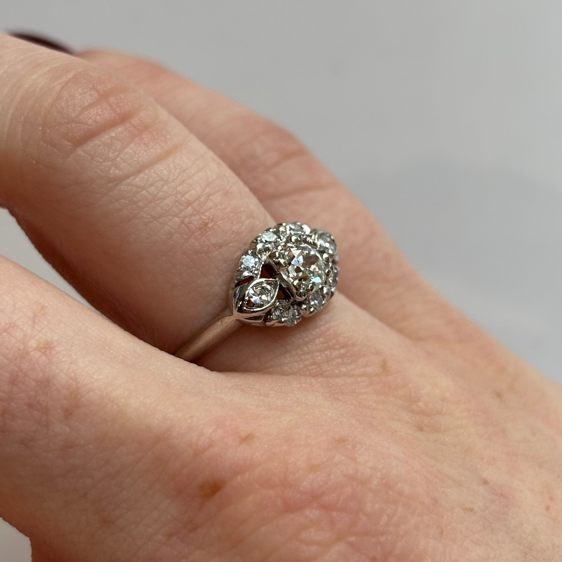 Art Deco 0.65CTW Diamond Engagement Ring | Platinum | Vintage